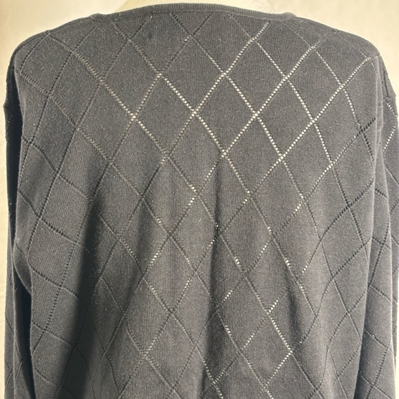 VTG Marisa Christina Button Up casual Sweater Argyle Pattern Preppy academia szM - Picture 5 of 6